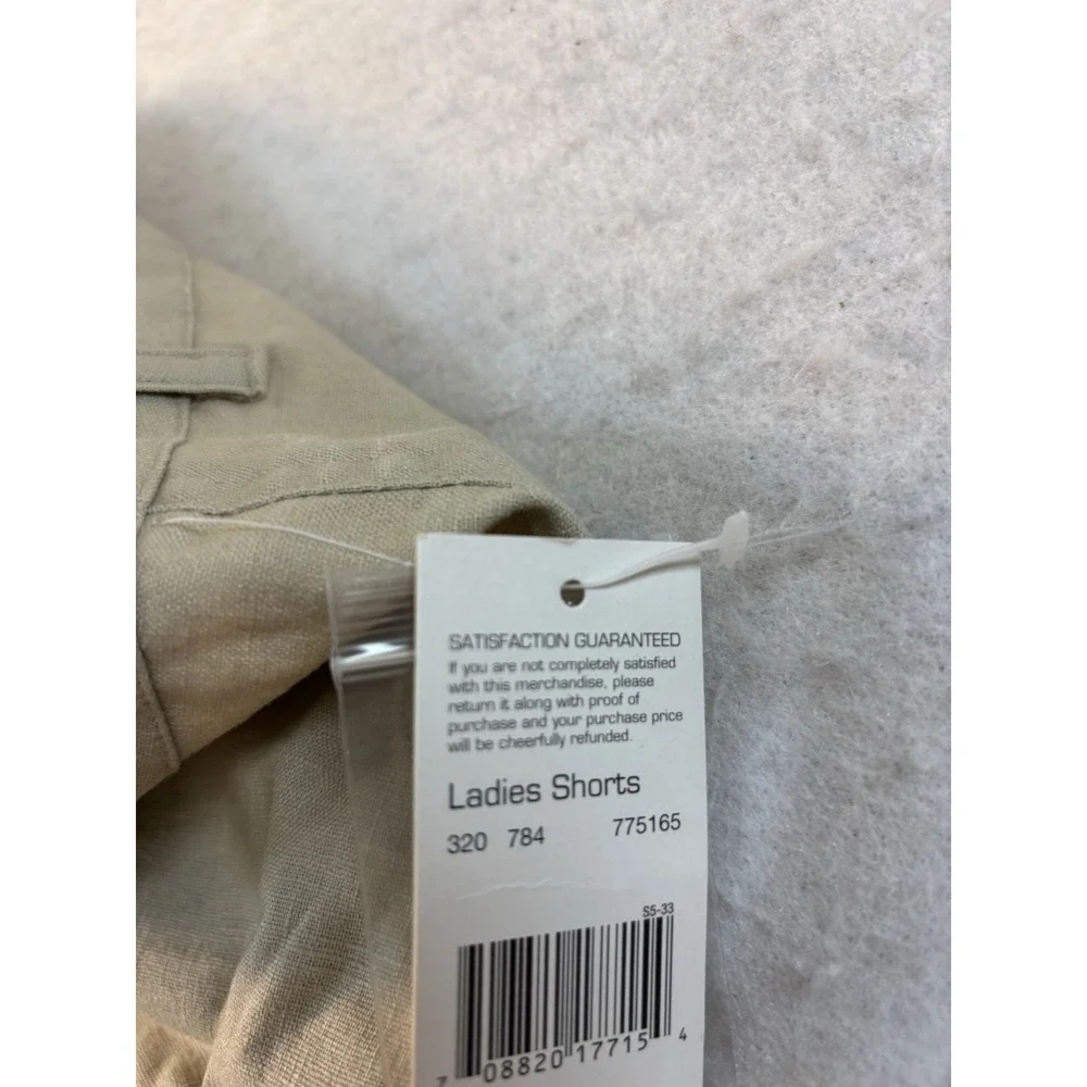 Falls Creek Linen Blend Shorts Womens 10 (32x6) Outdoor Camp Hiking Casual NEW